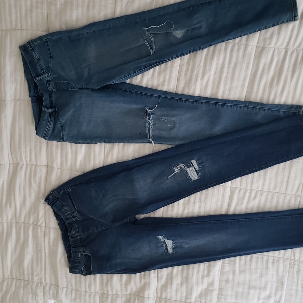 (2)Uniqlo boys stretchy pull on joggers size 11-12